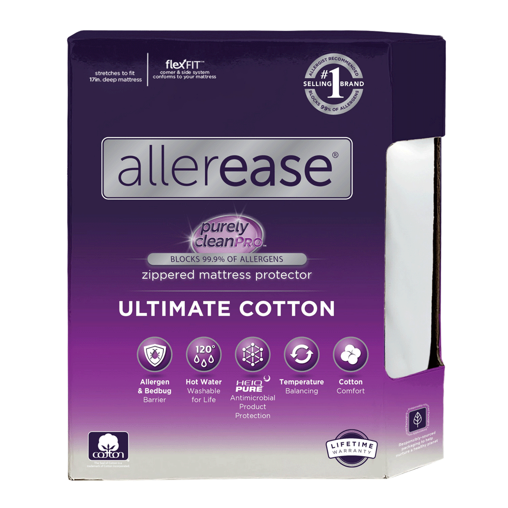 AllerEase T240 Thread-Count Ultimate Standard/Queen Size Pillow Protector